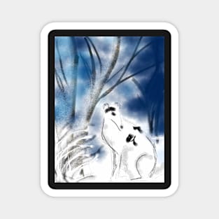 Beautiful Borzoi in Snow Magnet