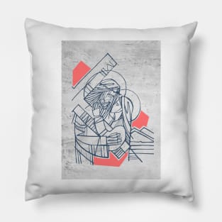 Jesus Christ and Mary at the Crucifixion Pillow