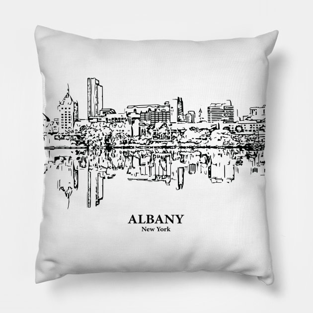 Albany - New York Pillow by Lakeric