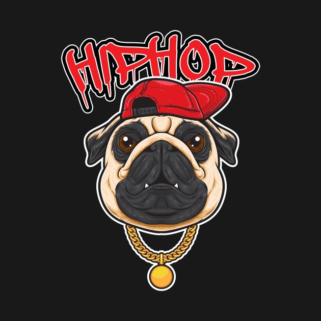 Hip hop Pug by wisecolor