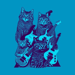 Guitar Cats (Blue) T-Shirt