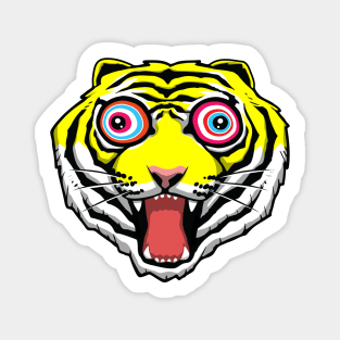 Psychedelic Tiger Eyes Magnet