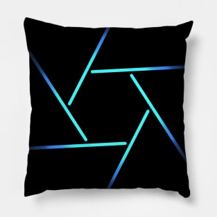 Glowing hexagon Pillow