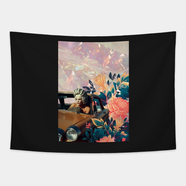 Drag Queen Race Surreal Collage Tapestry by Kamaloca