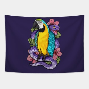 Macaw Like a boss Tapestry