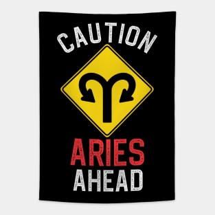 Funny Zodiac Horoscope Aries Road Sign Traffic Signal Tapestry