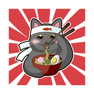 british cat and japanese ramen 2 T-Shirt