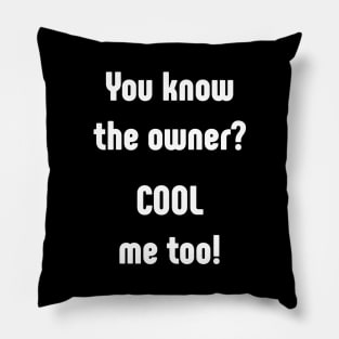 You know the owner? Cool, me too Pillow