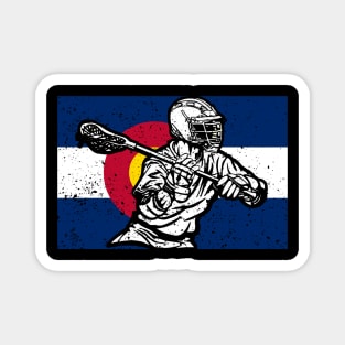 Lacrosse Colorado Flag Magnet