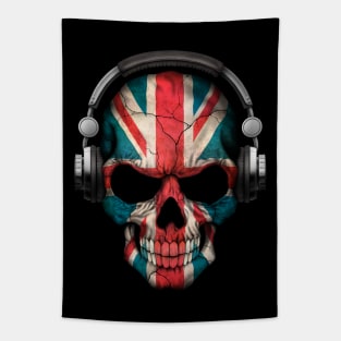 Dark Skull Deejay with British Flag Tapestry