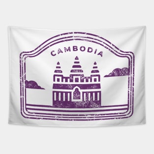 Cambodia - Purple Print Edition Tapestry