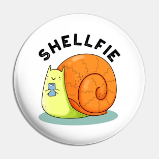 Shellfie Cute Snail Selfie Pun Pin