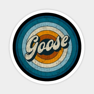 Goose - Retro Circle Vintage Magnet