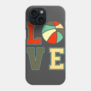 i love basketball funny retro colors Phone Case