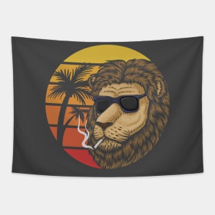 Lion Head smoking Tapestry