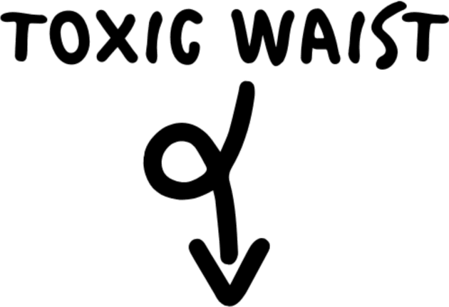 Toxic Waist. Overeating, fat, obese, unhealthy Kids T-Shirt by Style Conscious