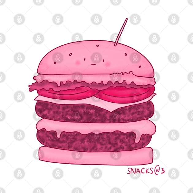 PINK Cheese Burger by Snacks At 3