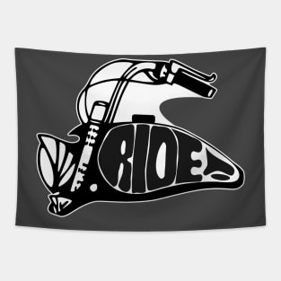 Motorcycle Chrome Tank Bike Rider Tapestry