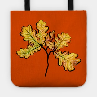 Oak Leaves Autumnal Botanical Art Tote