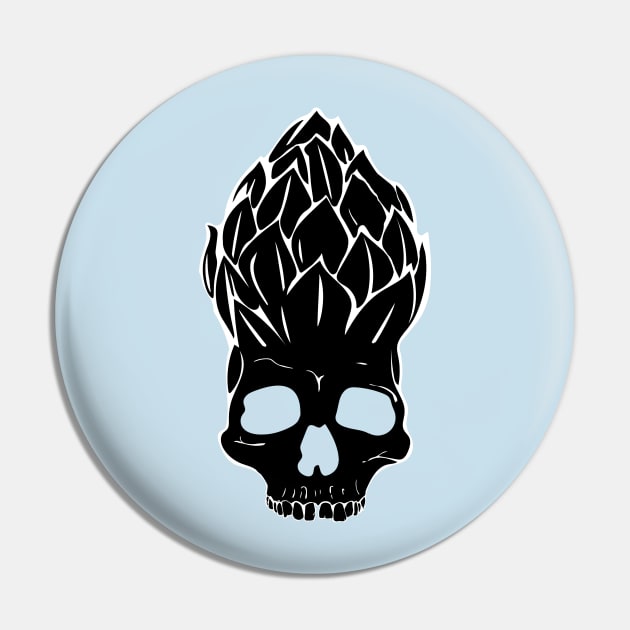 HopHead Skull Pin by WriteThisOff