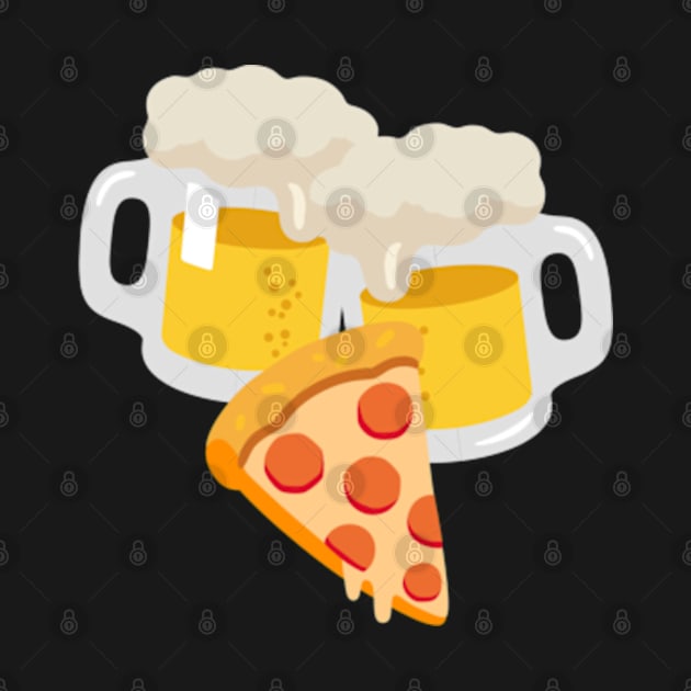 Beer and pizza by SAN ART STUDIO 