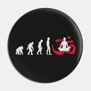 Evolution Yoga Buddhism Meditation Pin