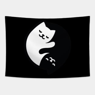 Yin Yang Cat T-shirt Love Cats Shirts-TH Tapestry