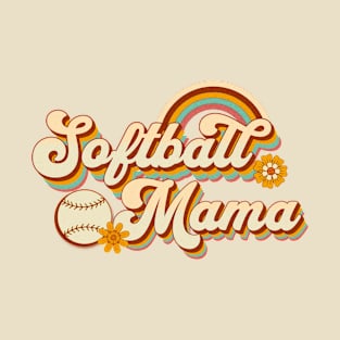 Retro Softball Mom T-Shirt