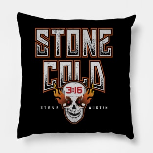 Stone Cold Steve Austin Fire Skull Pillow