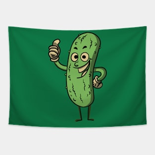 Funny Retro Pickle Cartoon Tapestry