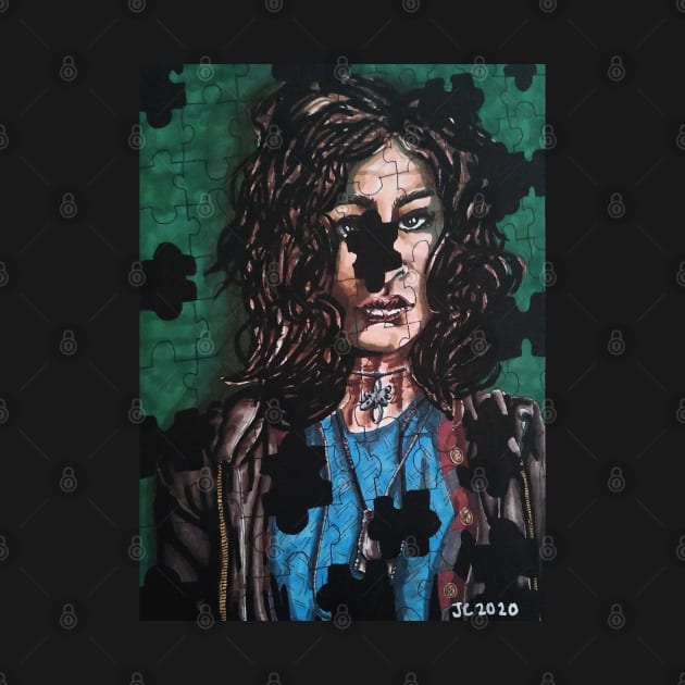 Doom Patrol - "Missing Some Of The Pieces" Crazy Jane portrait (original) by StagArtStudios