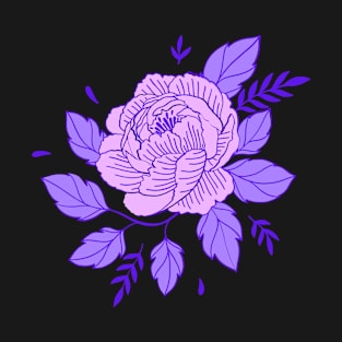 Purple Floral Themed T-Shirt