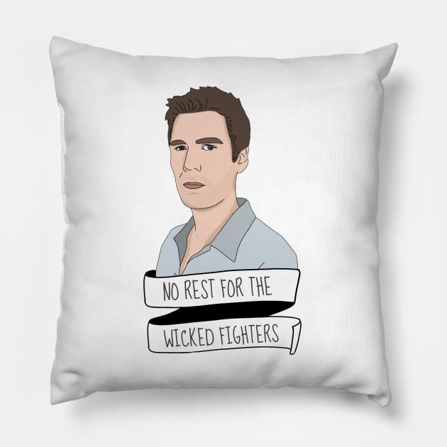 Wes "Rogue Demon Hunter" Pillow by likeapeach