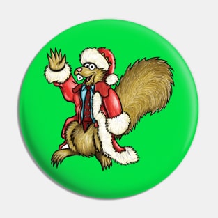 Christmas Squirrel on vacation Pin