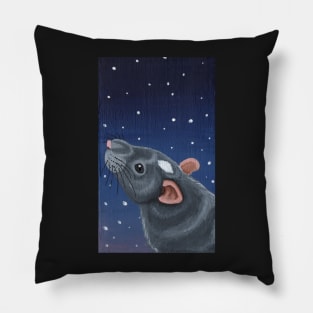 Grey Essex Rat Stargazing Pillow