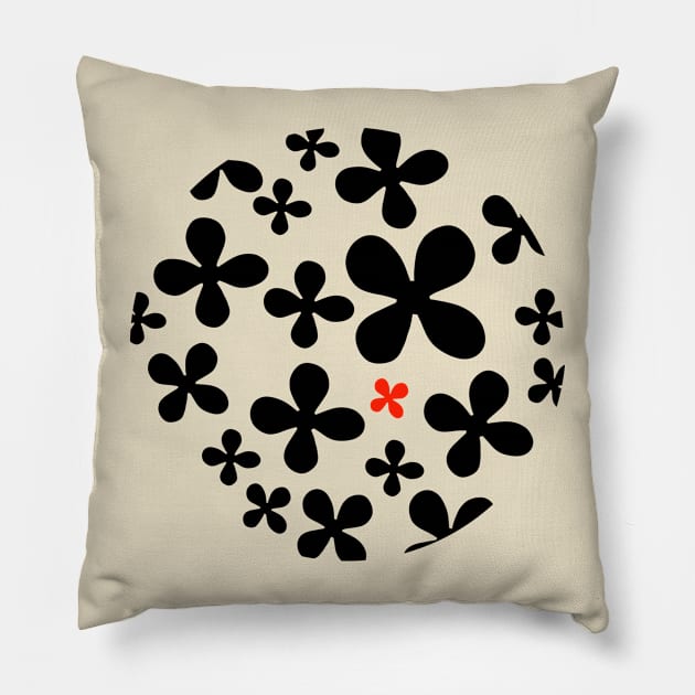 Little red flower Pillow by Amalus-files