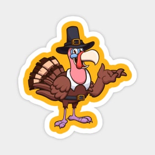 Cute Cartoon Thanksgiving Turkey Magnet