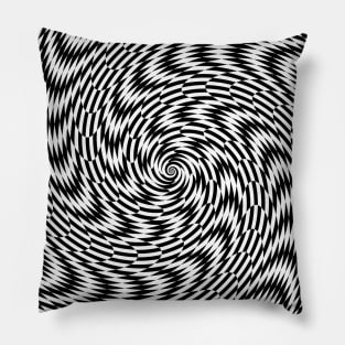 black and white grid storm Pillow