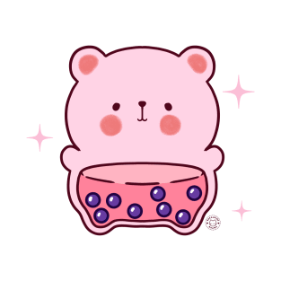 Pink Boba Bear T-Shirt