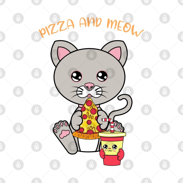 All I Need is pizza and cats, pizza and cats by JS ARTE