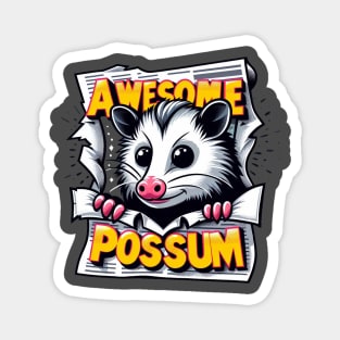 Joyful Opossum Magnet