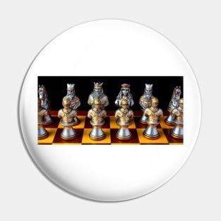 Chessmen At The Ready Pin