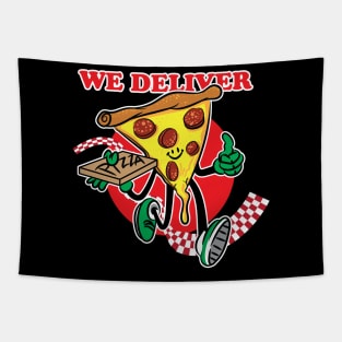 We Deliver Pizza Guy Tapestry