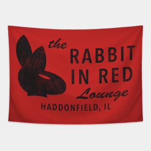 Rabbit In Red Lounge Tapestry