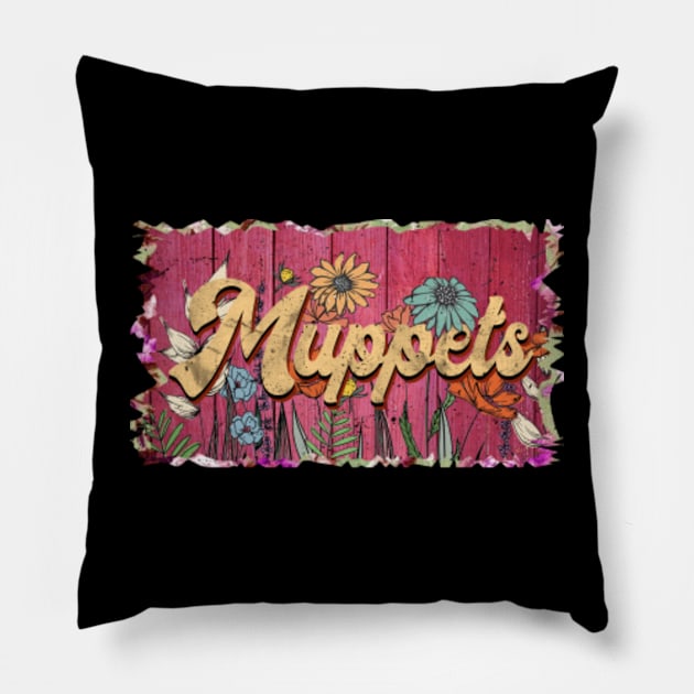 Classic Muppets Personalized Flowers Proud Name Pillow by Gianna Bautista Art