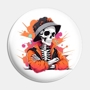 Halloween Skull Terror Pin