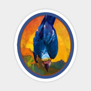 Colorful Blue Tropical Macaw Bird Magnet