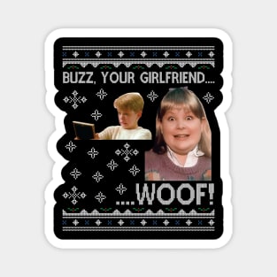 Home Alone Buzz Your Girlfriend Wood Christmas Magnet