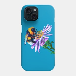 Bumble bee and a flower Phone Case