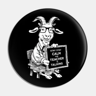 Goat Teacher Pin